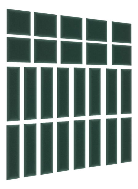 Set 26 tapeciranih panela Quadra 120x195 cm (zelena)