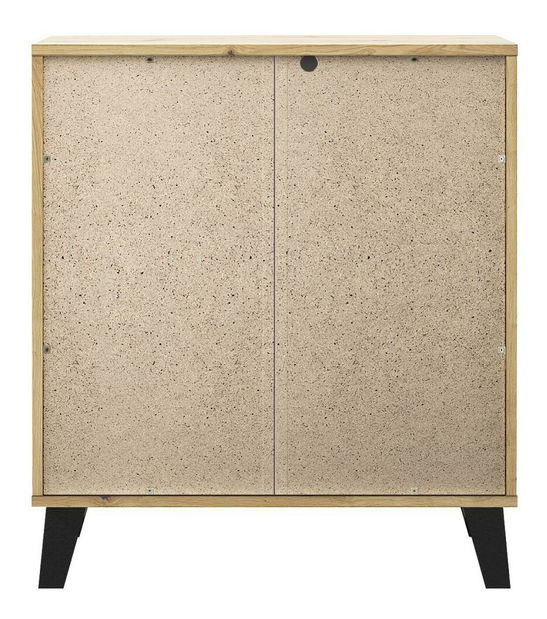 Komoda Brisas 2 (hrast artisan + crna) 