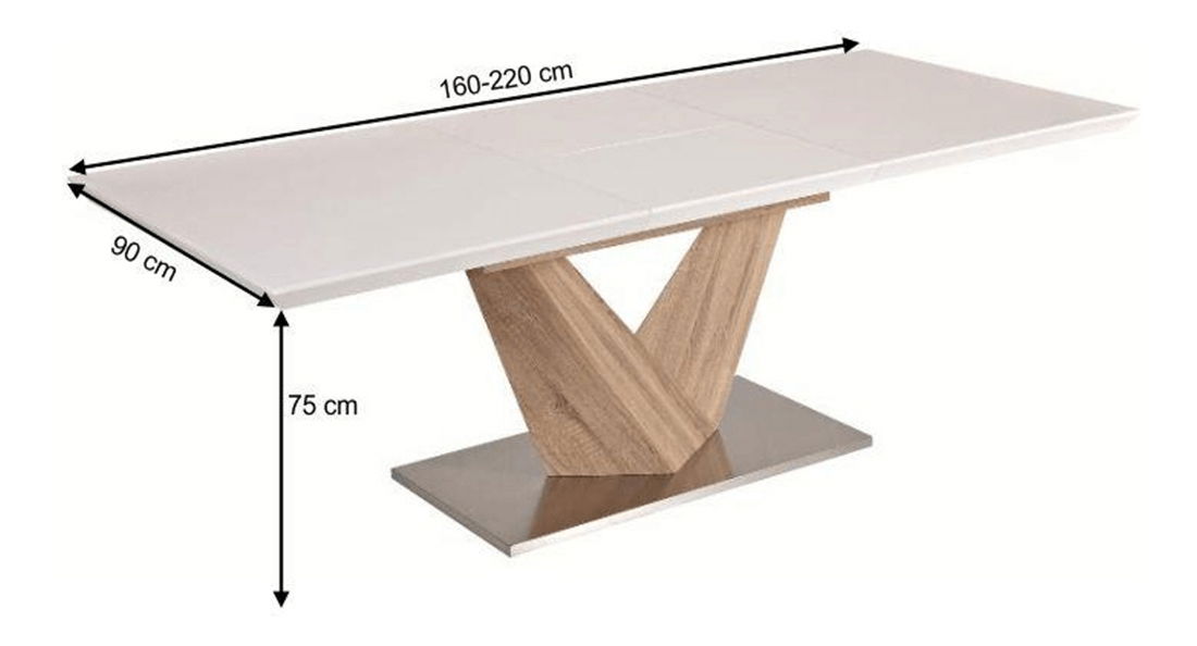 Rozkladací jedálenský stôl Durra