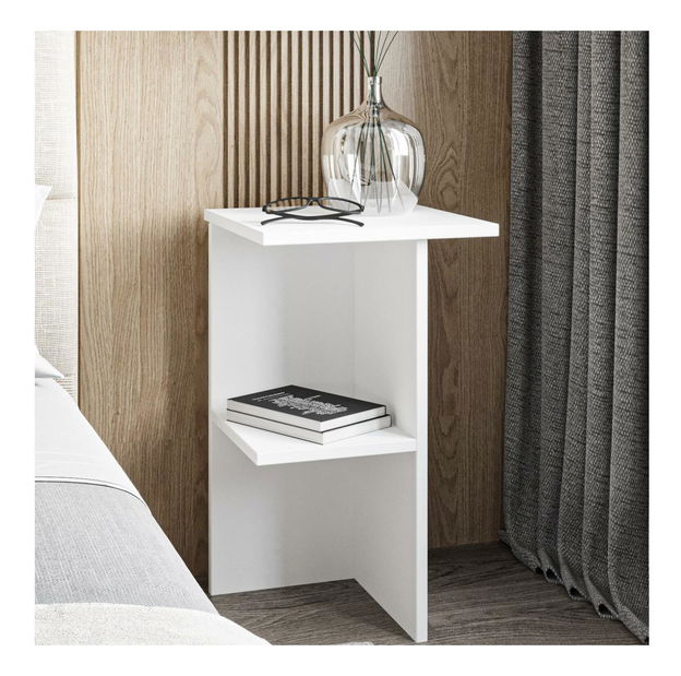 Nočný stolík Asir Lery (biela)