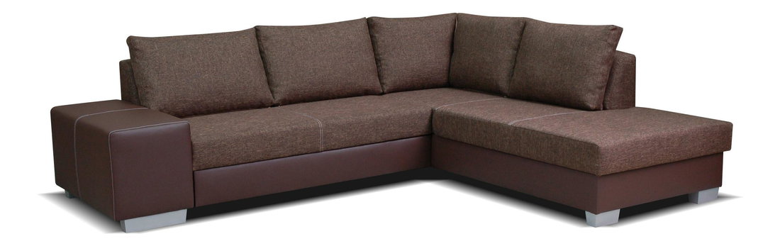 Rohová sedačka Motum (tmavohnedá) (P)
