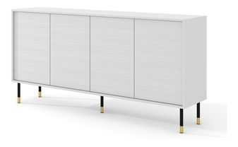 Skrinka 4D 180 Sherlock (biela + čierna + zlatá)