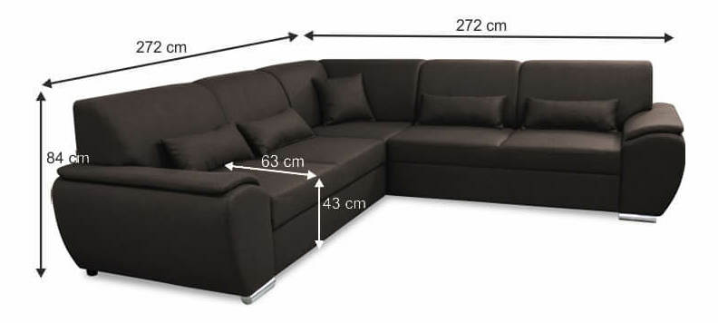 Rohová sedačka Emily (s úložným priestorom) (P)