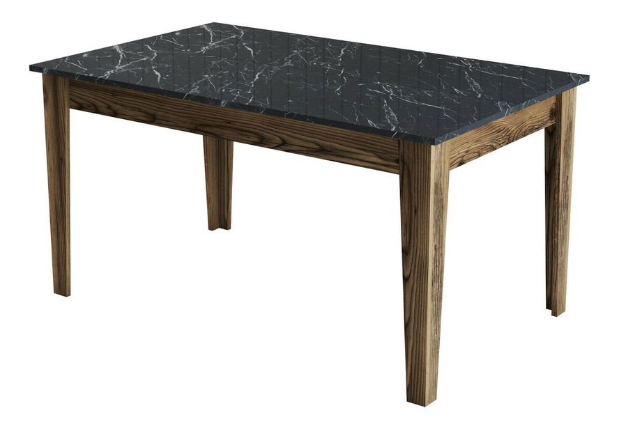 Masă sufragerie (pentru 6 persoane) Millano (nuc + negru)
