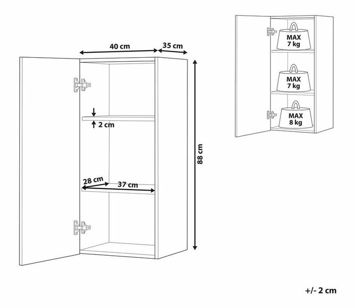Kupaonski ormarić Bronwyn (siva)
