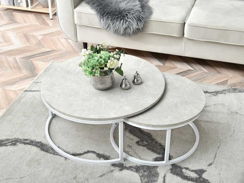 Stolić za kavu Kolja Zest Xl (siva + bijela)