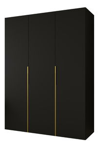 Ormar za garderobu 150 cm Alice 1 (crna + zlatna)