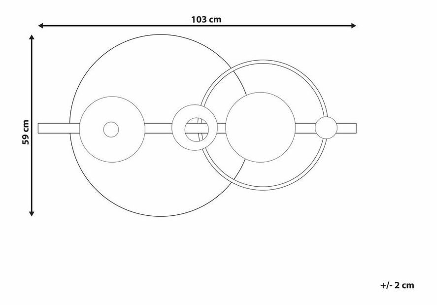 Decor de perete Rupinder (negru) 