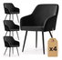 Set 4 scaune de sufragerie Exello (negru)