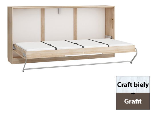 Kanapéágy Roger (ráccsal) (fehér craft + grafit) *kiárusítás