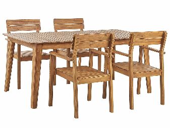 Set mobilier de grădină Fernanda (lemn deschis)