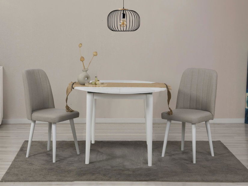 Étkező szett Vlasta 3 (fehér + krém) (2 főre)