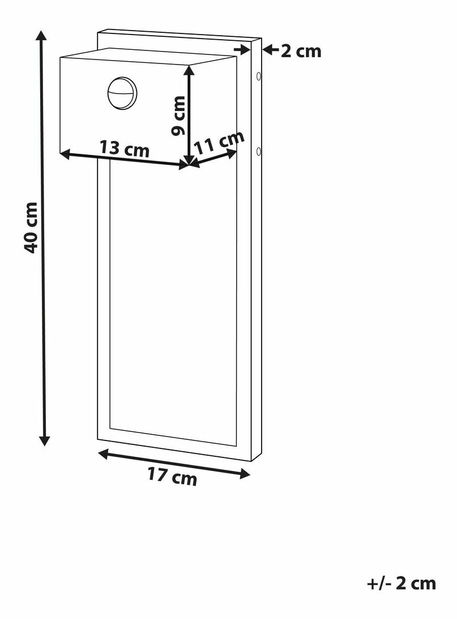 Fali kültéri lámpa Corben (szürke)