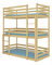 Emeletes gyerekágy 200x90 cm Teodor (ágyráccsal) (fenyő)