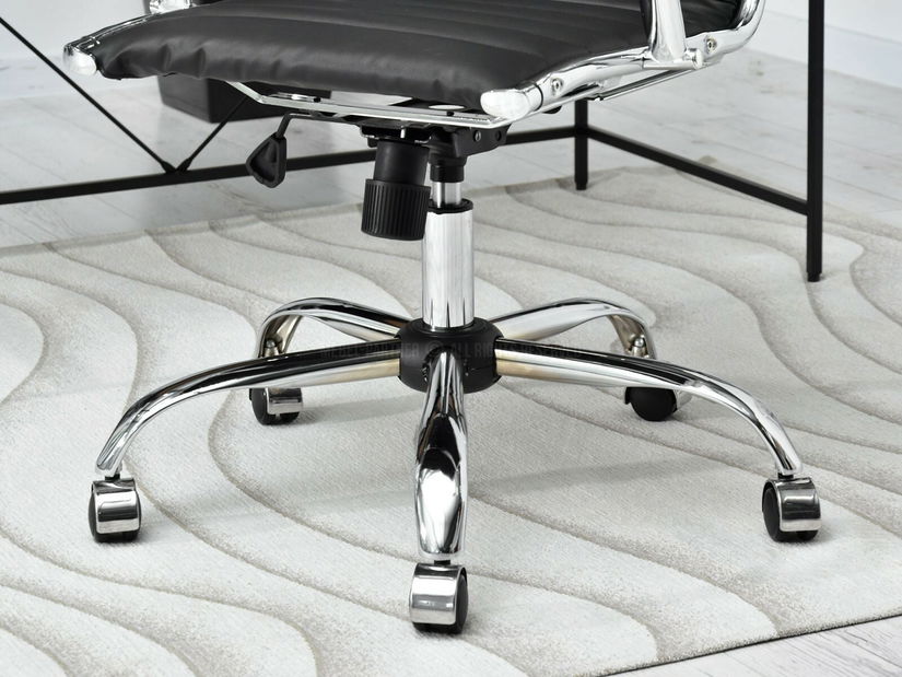 Fotel Berliner (fekete + króm)