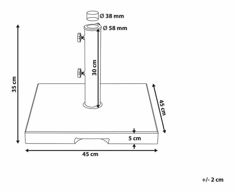 Suport umbrelă Calypso (gri)