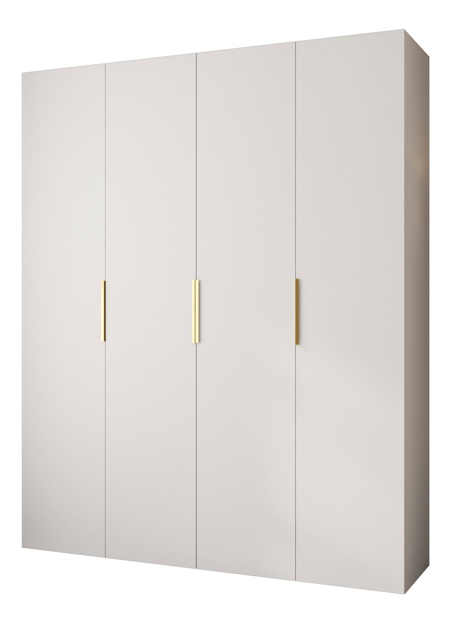 Dulap de haine 200 cm Carmela 50-4 (alb + Auriu)