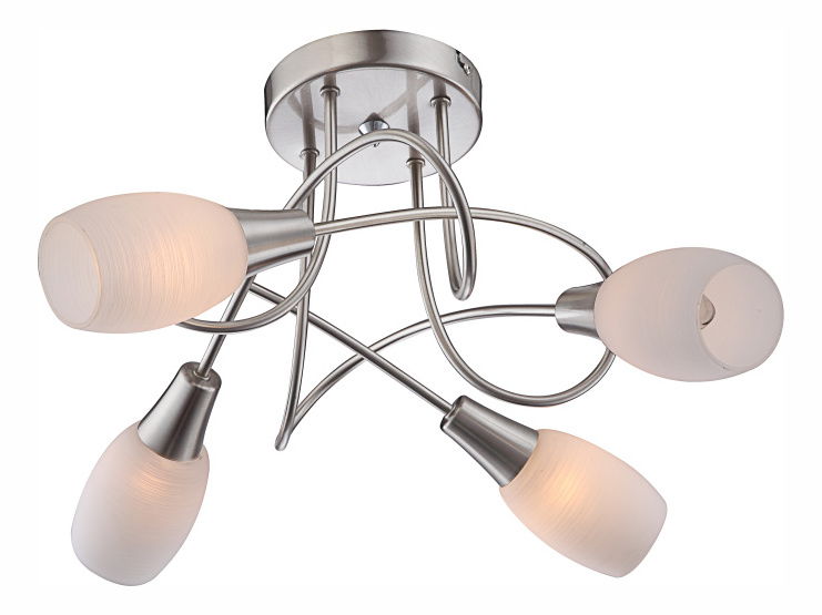  Stropné/nástenné svietidlo Gillian 54983-4D (nikel + biela)