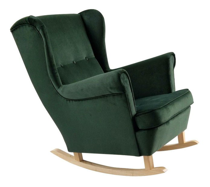 Fotoliu balansoar cu urechi Trasmitirle (verde + fag) 
