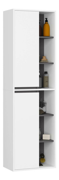 Dulap de baie Vambos W50 2D 6P (alb + grafit)