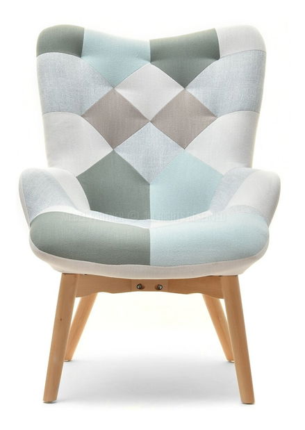 Kreslo Nutri (patchwork + buk)