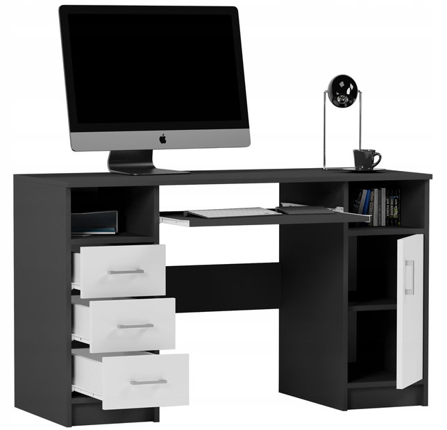 PC stolík Nartos (antracit + biela)