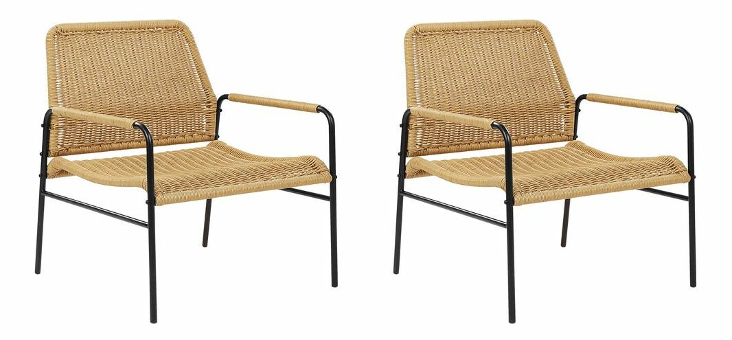 Set vrtnih stolica (2 kom.) Prasa (prirodna)