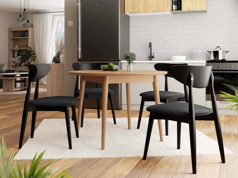 Scaun de sufragerie ST80 Mirjan Stela (negru)