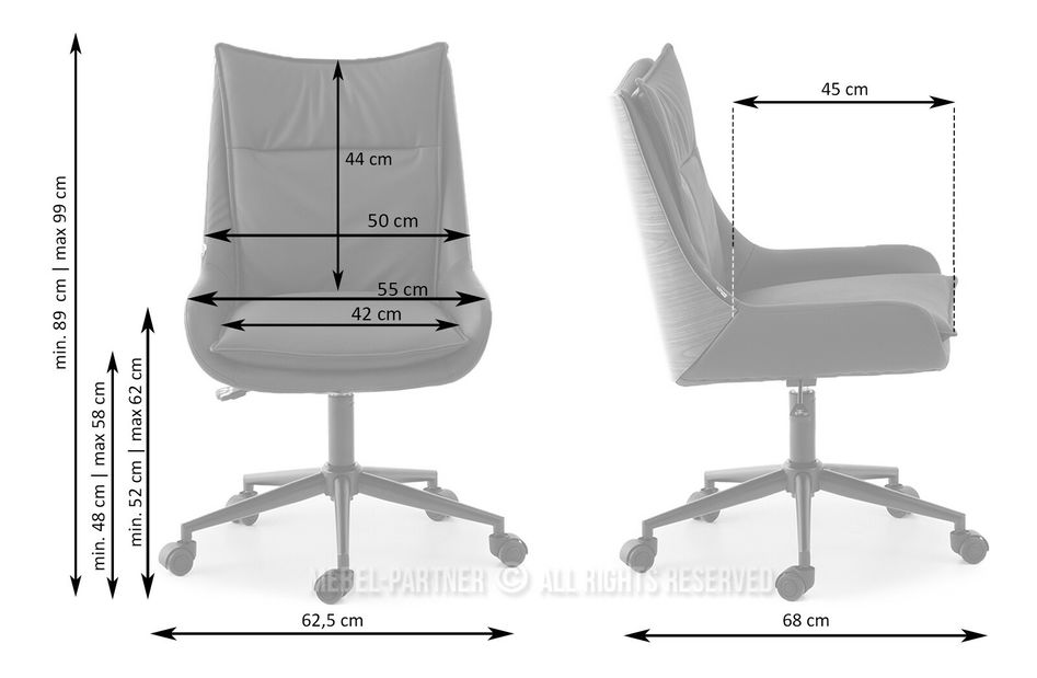 Irodai fotel Leoss (fekete)