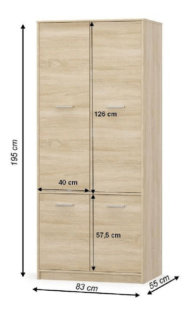 Dulap de haine Thornham 4D