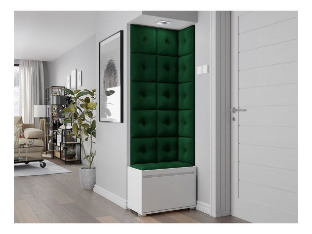 Čalúnený panel Pag Pik 30x30 cm Manila 35 (tmavozelená) *výpredaj