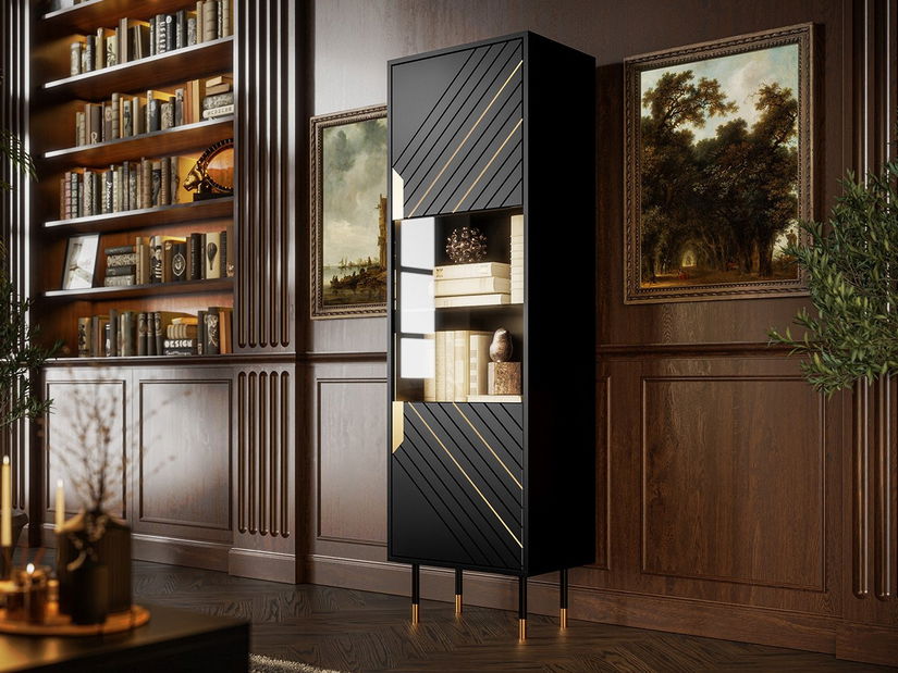 Vitrina Mediana 54 (crna + zlatna)