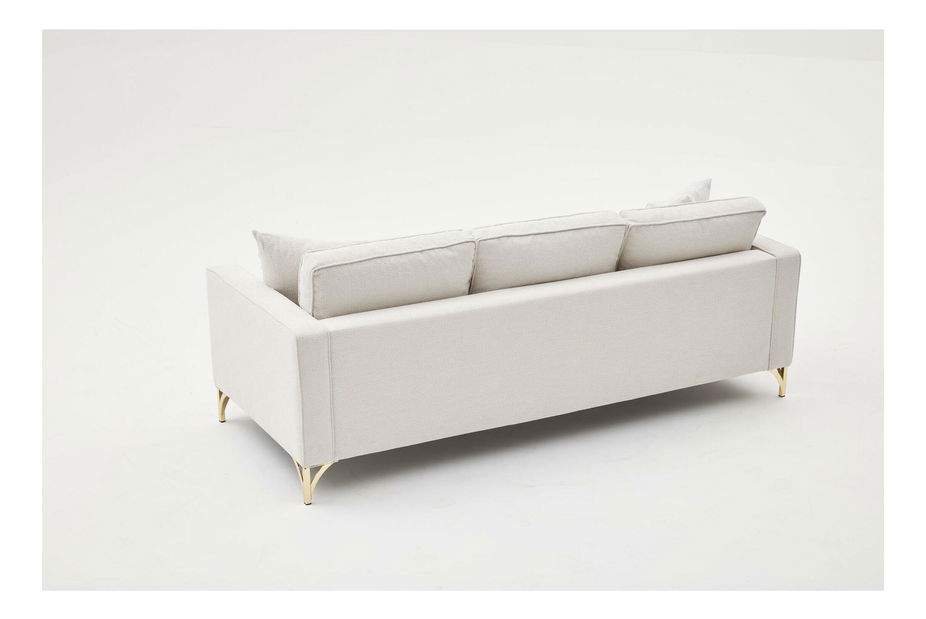 Háromszemélyes kanapé Berlunetta (krém + arany)