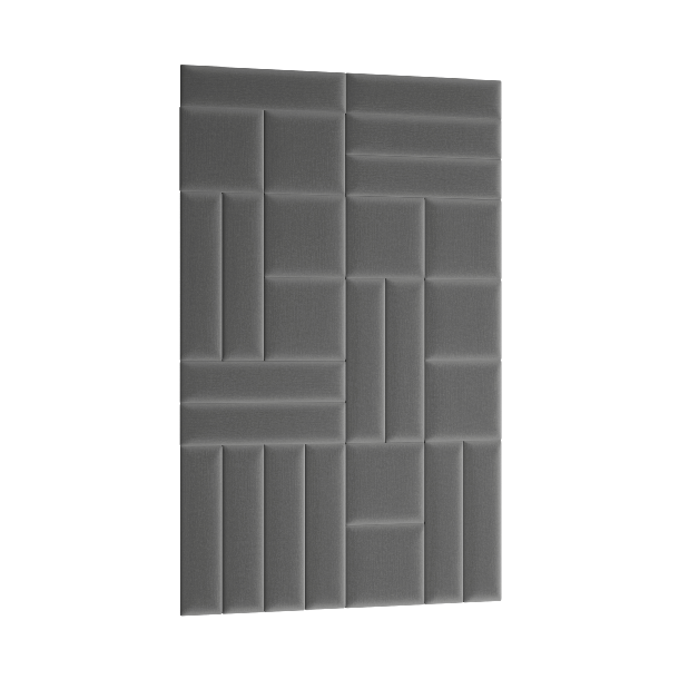 Kárpitozott panel 26 db. Quadra 120x195 cm (világosszürke)