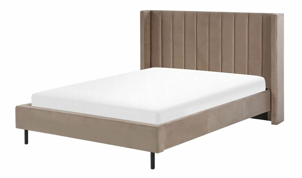 Franciaágy 140 cm Vue (szürkésbézs) (ágyráccsal)