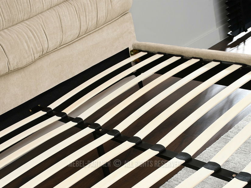 Pat matrimonial 160 cm Creame 160 (bej + negru)