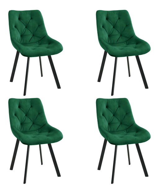 Set 4 ks. jedálenských stoličiek Jardines (zelená)