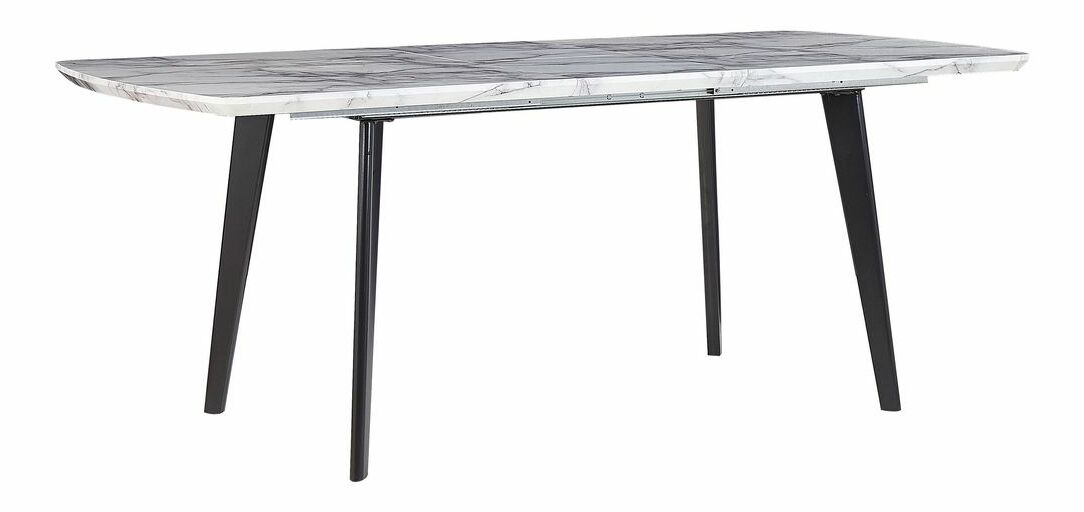 Masă sufragerie MATTILDA (gri + negru) (pentru 6 până la 8 persoane)