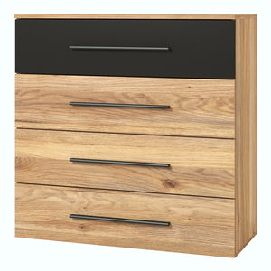 Comodă Benson MW27 (stejar mauvella + negru)