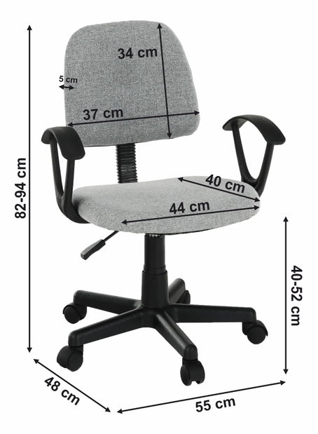 Irodai szék Tamson (fekete + szürke) 