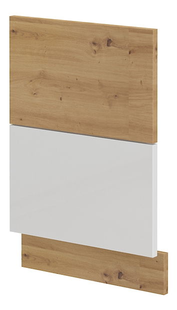 Beépített mosogatógép ajtó Arryn ZM 570x446 (artisan tölgy + fehér fényes)