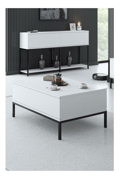 Dohányzóasztal Lurde (fekete + fehér)