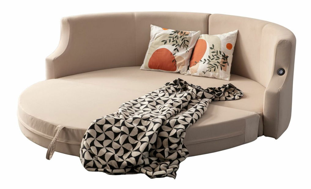 Rozkladacia pohovka Lettio (krémová)