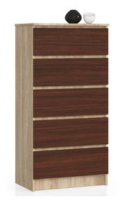 Komoda Kalista V (dub sonoma + wenge)