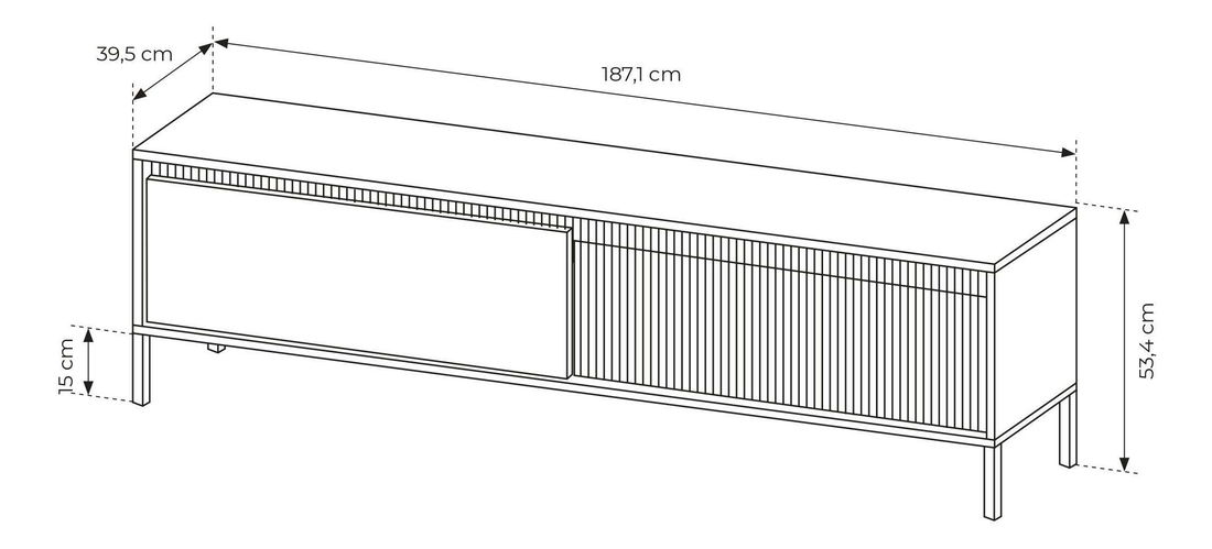 Masă TV Sesen II (negru