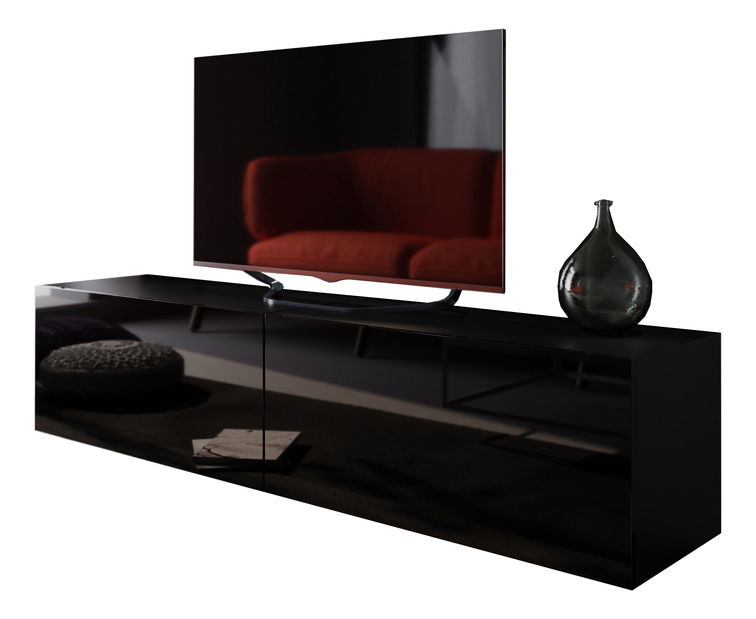 Set za dnevni boravak Mogan (crna + crni sjaj)