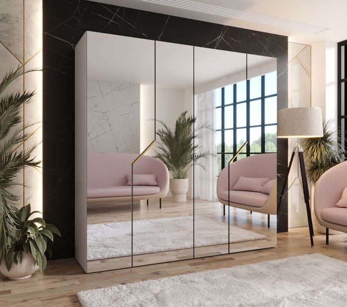 Ruhásszekrény Alaris 3 200 (kasmír + arany) (tükörrel)