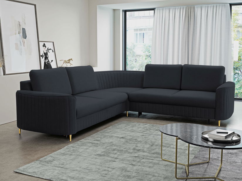 Sarok ülőgarnitúra Loreeen (sötétkék) (B)