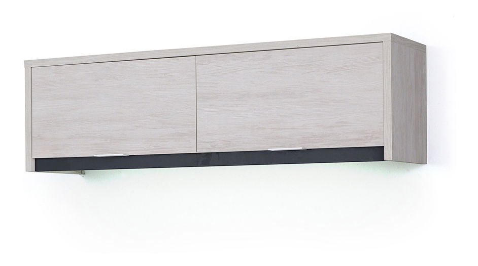 Závesná skrinka Desayuno SZWISZ (dub biely + lesk grafit)