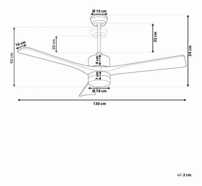 Ventilator de tavan cu iluminat Angelica (alamă)